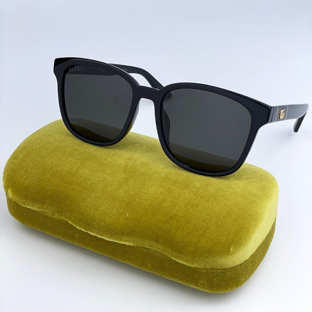 Brand NEW Gucci GG0637SK 001 Black Grey Unisex Sunglasses